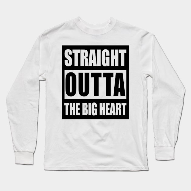 Straight Outta The Big Heart - Houston City, Texas, USA Pride, Traveler Souvenir Gift For Men, Women & Kids Long Sleeve T-Shirt by Art Like Wow Designs